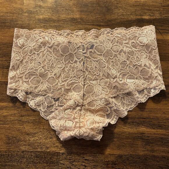 Quince Women’s XS Bralette and Cheeky Underwear Stretchy Lace Golden Clay Set - Picture 11 of 16